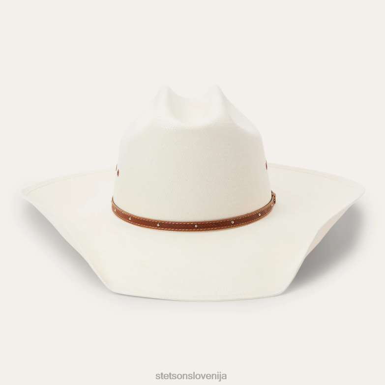 Stetson uniseks stanhope 10x slamnati kavbojski klobuk Z6H88150 naravno pokrivala