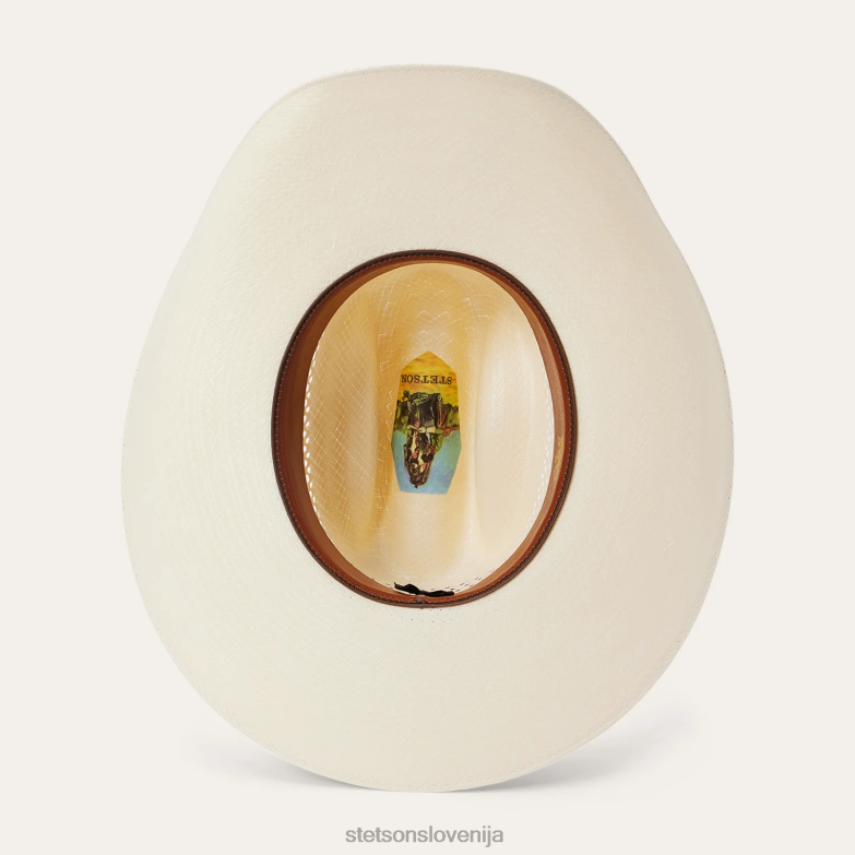 Stetson uniseks williston 8x slamnati kavbojski klobuk Z6H88213 naravno pokrivala