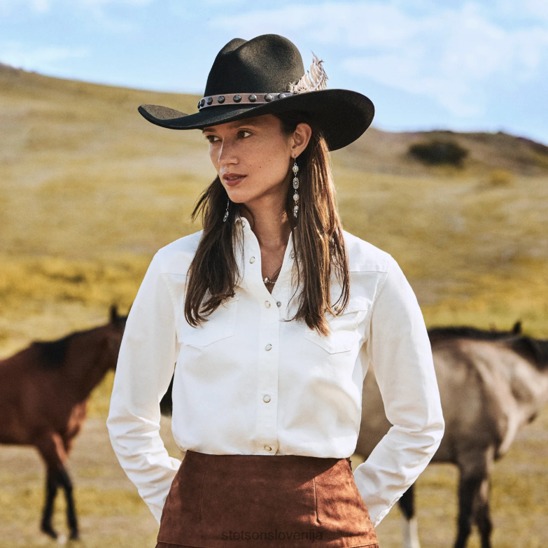 Stetson uniseks zlomljen lok 4x kavbojski klobuk Z6H8814 dolar pokrivala