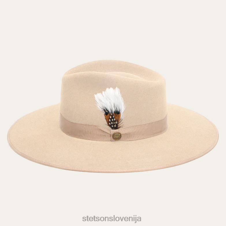 Stetson uniseks klobuk s širokim ravnim robom midtown Z6H8882 kost pokrivala