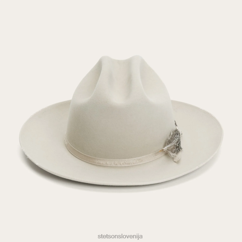 Stetson uniseks 1865 v stiski odprta cesta royal deluxe Z6H8864 srebrnotrebušček pokrivala