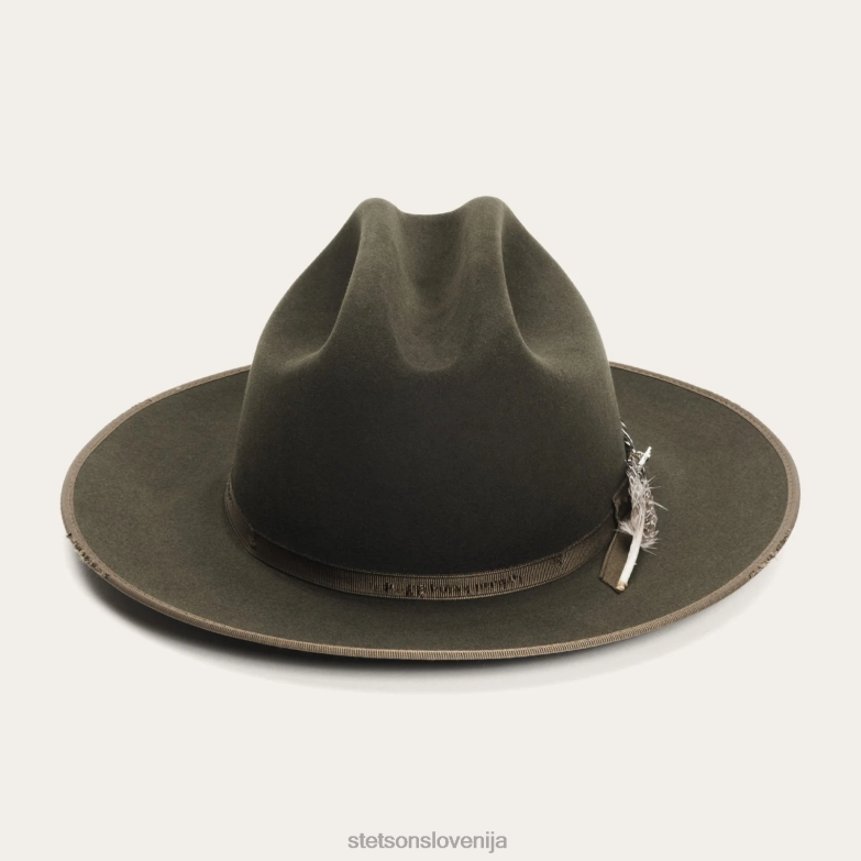 Stetson uniseks 1865 v stiski odprta cesta royal deluxe Z6H8898 žajbelj pokrivala
