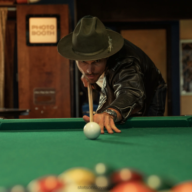 Stetson uniseks 1865 v stiski odprta cesta royal deluxe Z6H8898 žajbelj pokrivala