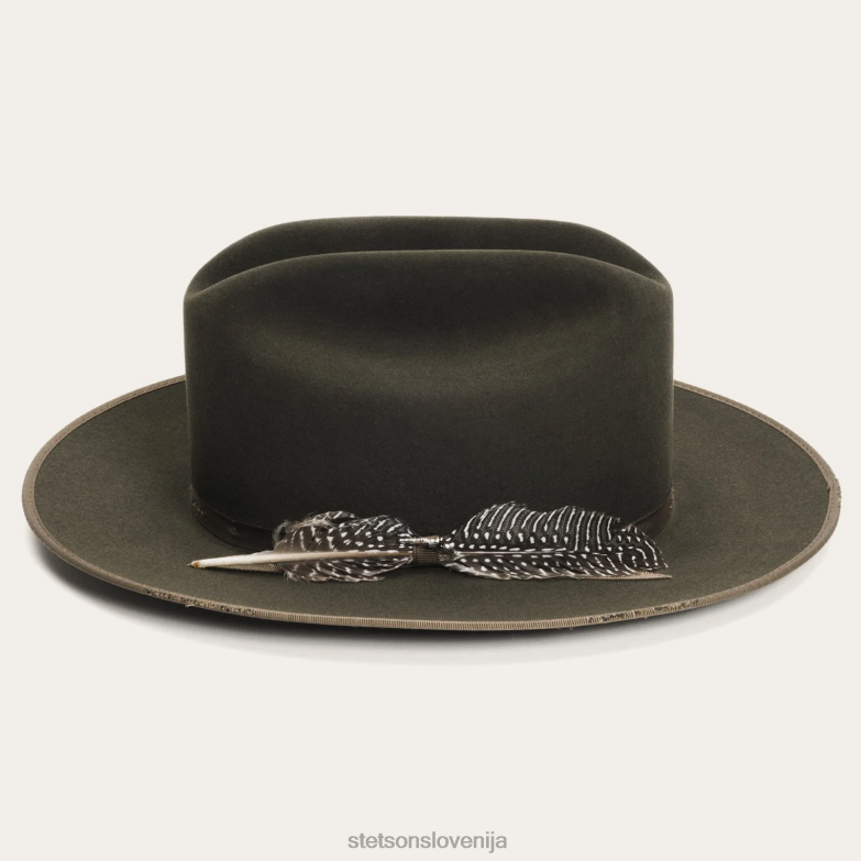 Stetson uniseks 1865 v stiski odprta cesta royal deluxe Z6H8898 žajbelj pokrivala