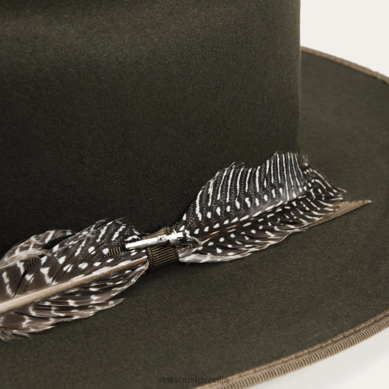 Stetson uniseks 1865 v stiski odprta cesta royal deluxe Z6H8898 žajbelj pokrivala