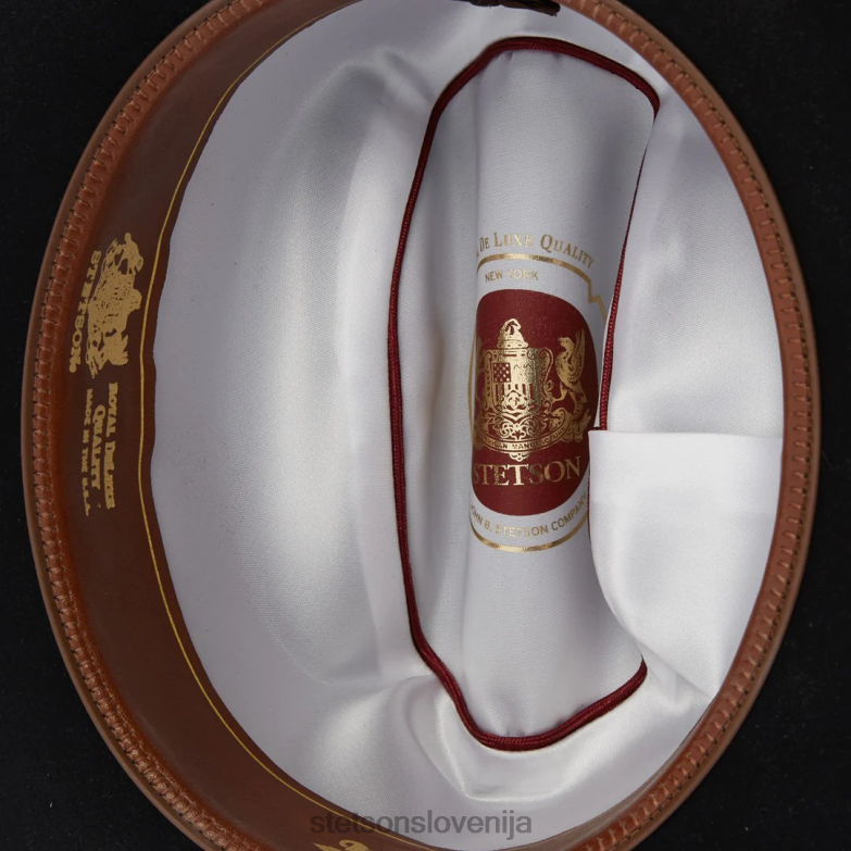 Stetson uniseks odprt cestni kraljevski deluxe klobuk Z6H8857 Črna pokrivala