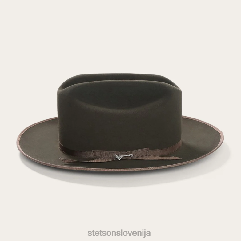 Stetson uniseks odprt cestni kraljevski deluxe klobuk Z6H8862 žajbelj pokrivala