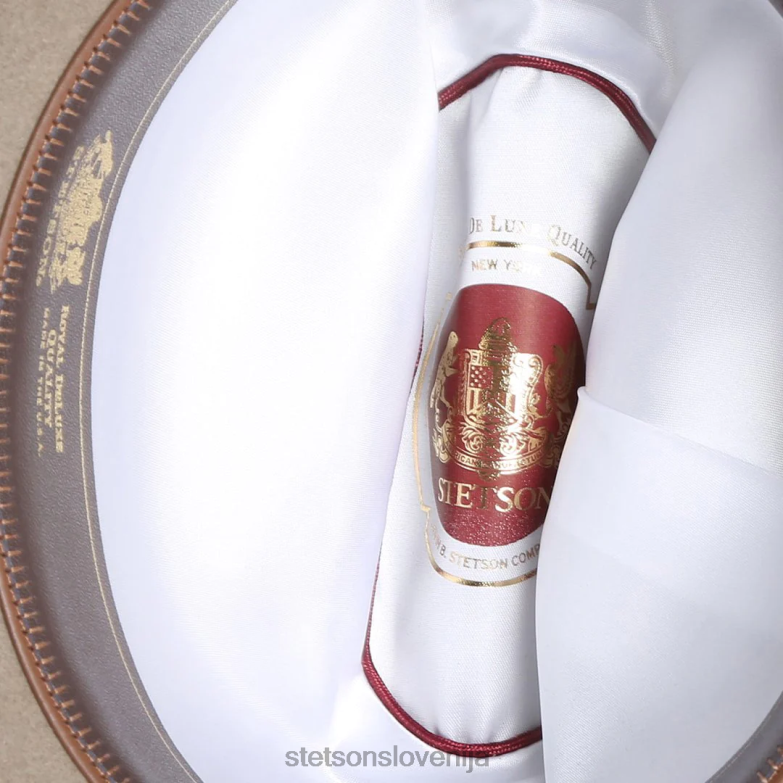 Stetson uniseks odprt cestni kraljevski deluxe klobuk Z6H8866 naravno pokrivala