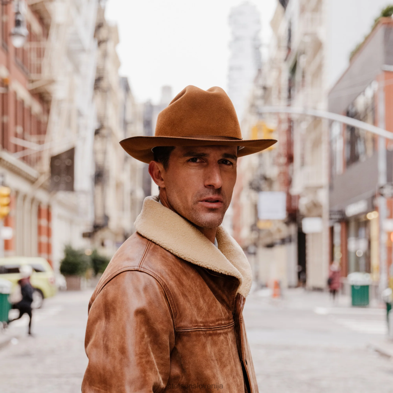 Stetson uniseks odprt cestni kraljevski deluxe klobuk Z6H8875 srebrnotrebušček pokrivala