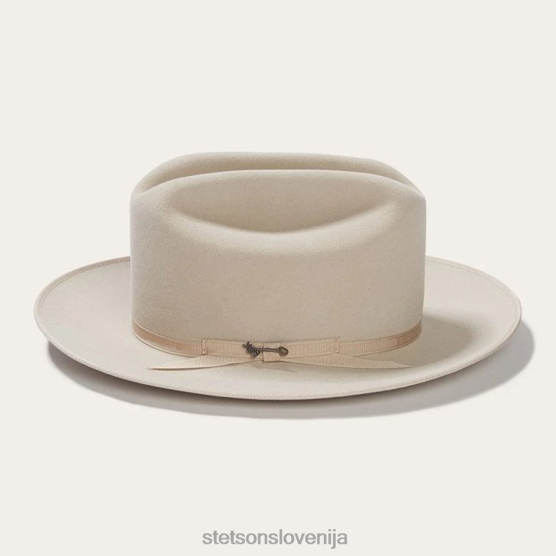 Stetson uniseks odprt cestni kraljevski deluxe klobuk Z6H8875 srebrnotrebušček pokrivala