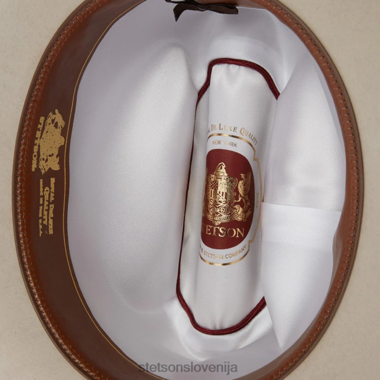 Stetson uniseks odprt cestni kraljevski deluxe klobuk Z6H8875 srebrnotrebušček pokrivala