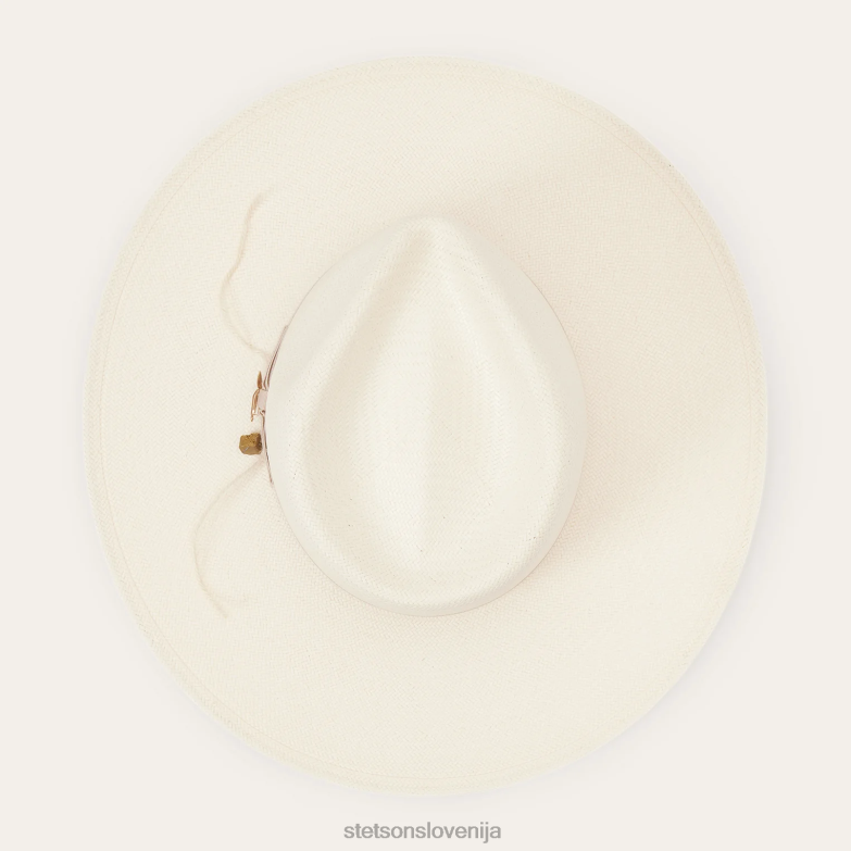 Stetson uniseks jw marshall slamnati klobuk z ravnimi krajci Z6H88160 naravno pokrivala
