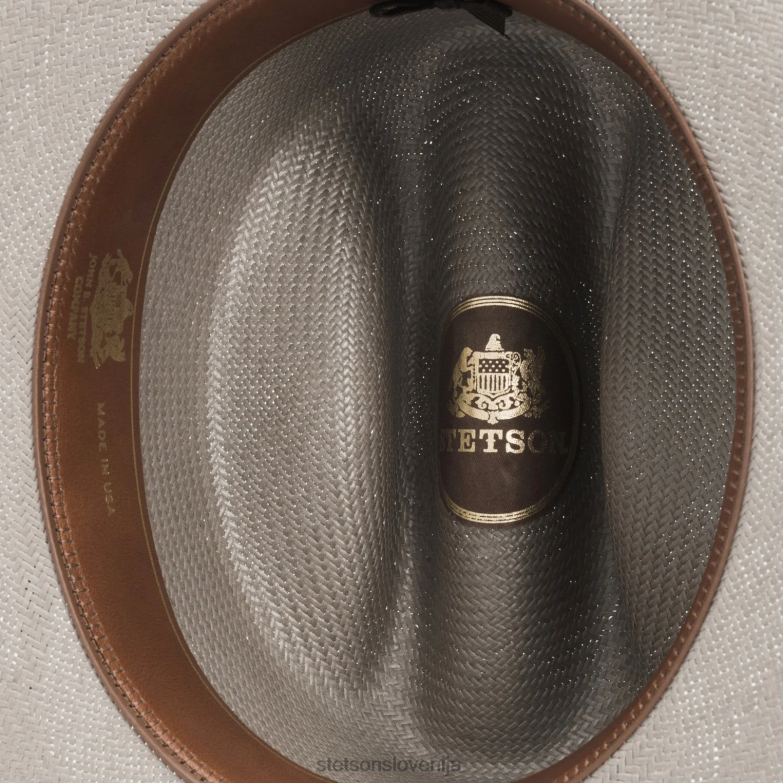 Stetson uniseks odprt cestni slamnik Z6H8874 taupe pokrivala