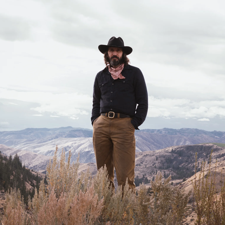 Stetson uniseks Gus zdrobljen zunanji klobuk Z6H88194 Črna pokrivala