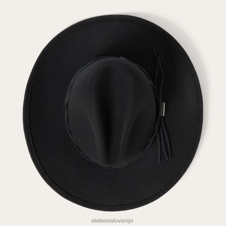 Stetson uniseks Gus zdrobljen zunanji klobuk Z6H88194 Črna pokrivala
