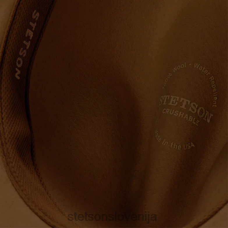 Stetson uniseks Gus zdrobljen zunanji klobuk Z6H88198 Črna pokrivala