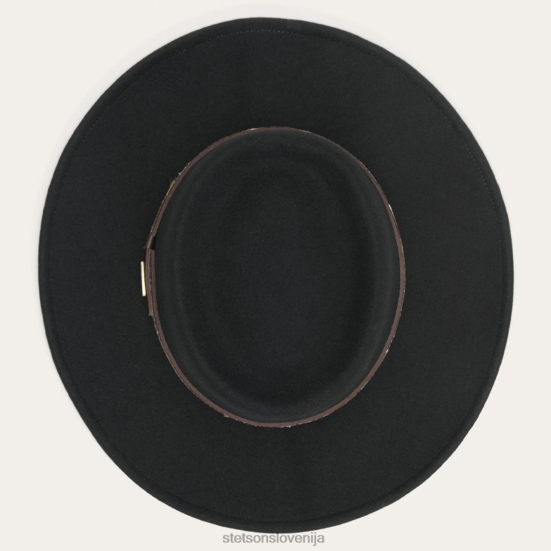 Stetson uniseks Kelso zunanji klobuk Z6H8861 Črna pokrivala