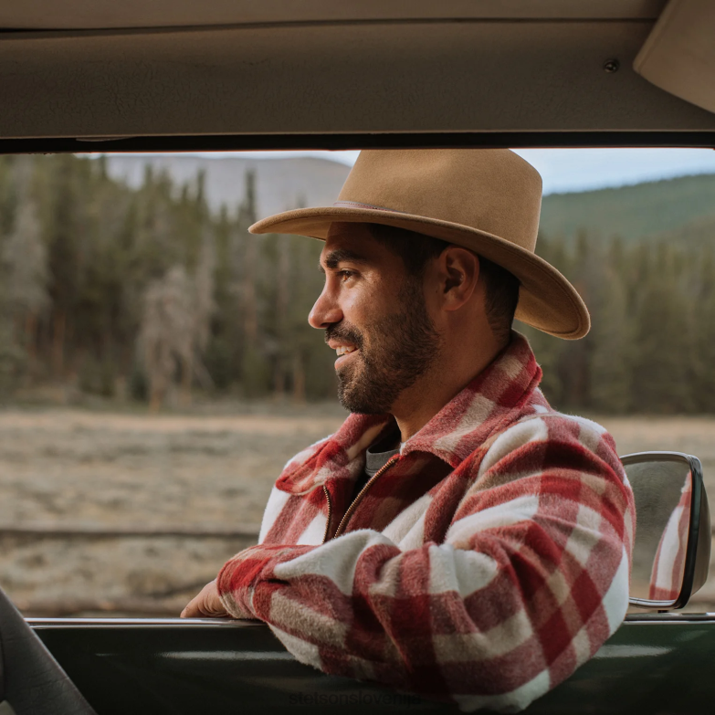 Stetson uniseks bozeman zunanji klobuk Z6H8825 svetlo rjava pokrivala