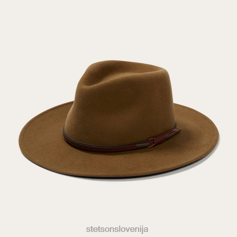 Stetson uniseks bozeman zunanji klobuk Z6H8825 svetlo rjava pokrivala