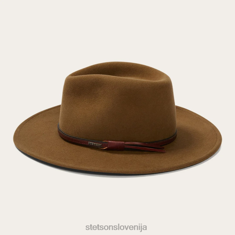 Stetson uniseks bozeman zunanji klobuk Z6H8825 svetlo rjava pokrivala