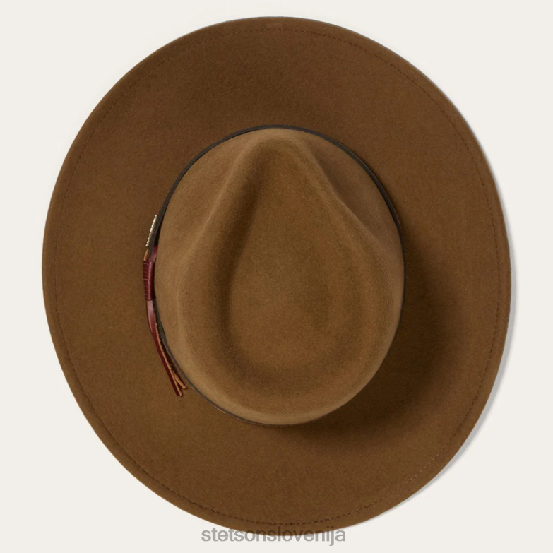 Stetson uniseks bozeman zunanji klobuk Z6H8825 svetlo rjava pokrivala