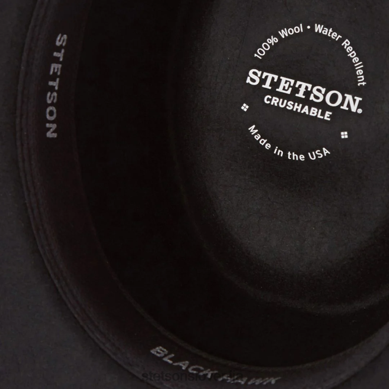 Stetson uniseks jastreb zunanji klobuk Z6H88192 Črna pokrivala