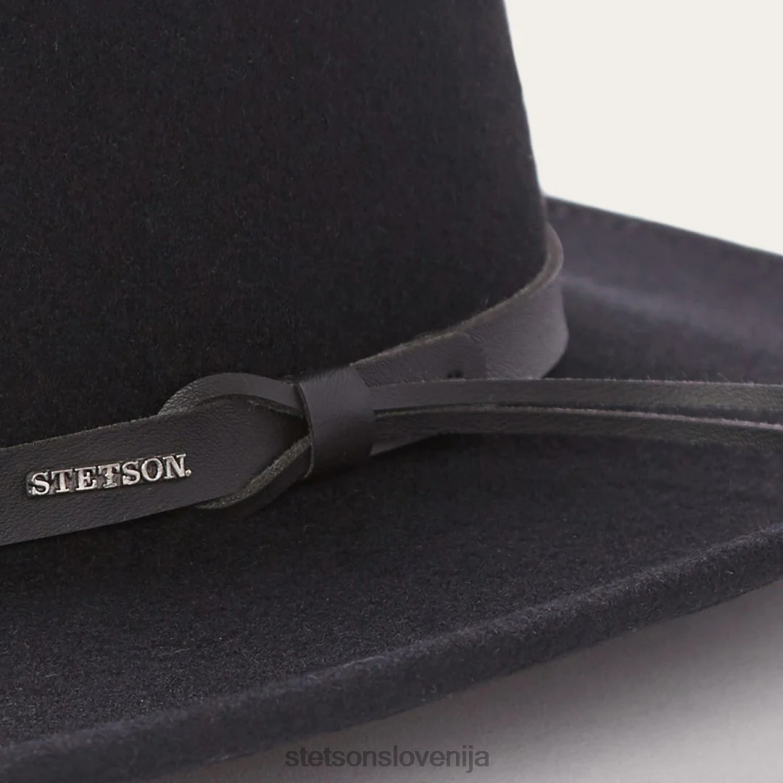 Stetson uniseks jastreb zunanji klobuk Z6H88192 Črna pokrivala