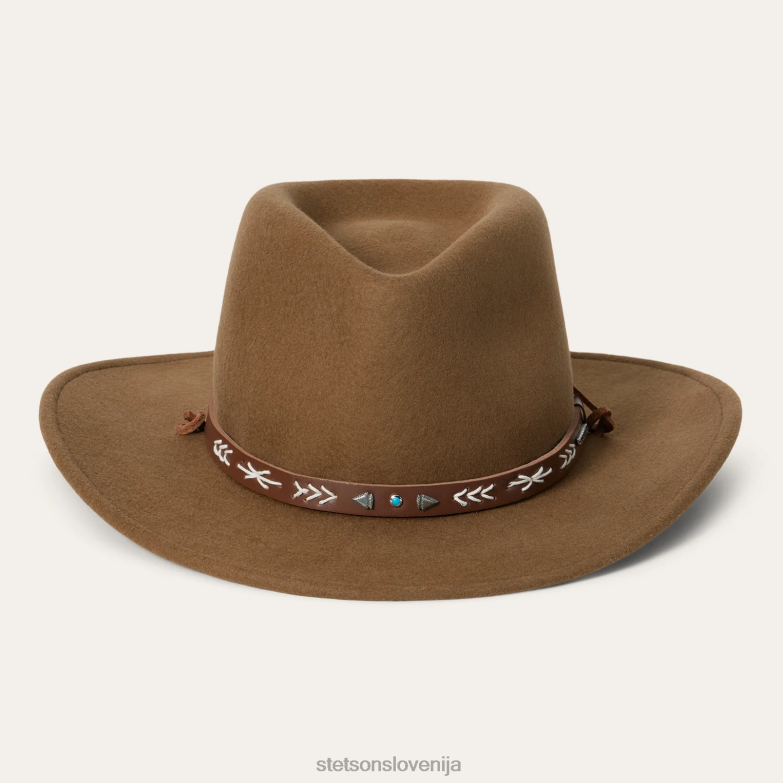 Stetson uniseks santa fe zunanji klobuk Z6H88195 naplavljeni les pokrivala