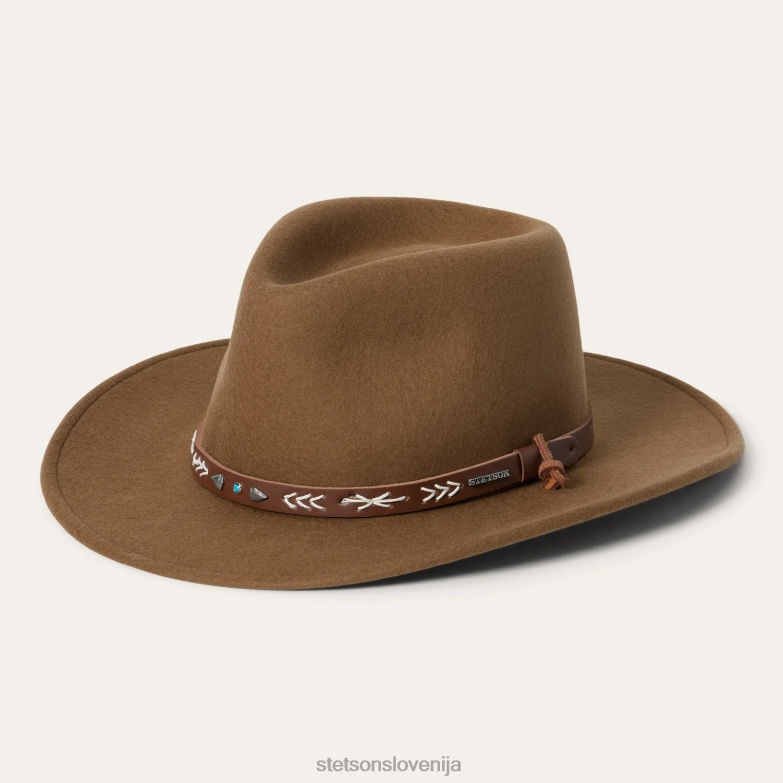 Stetson uniseks santa fe zunanji klobuk Z6H88195 naplavljeni les pokrivala
