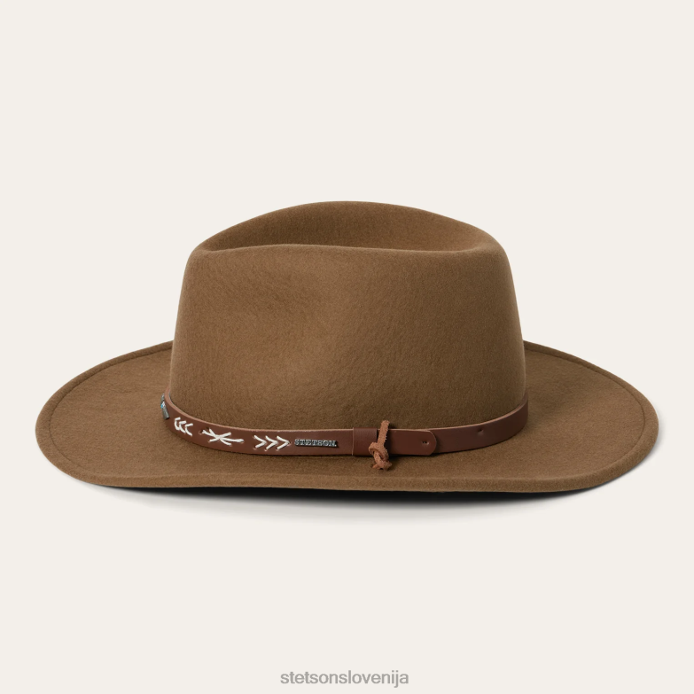 Stetson uniseks santa fe zunanji klobuk Z6H88195 naplavljeni les pokrivala