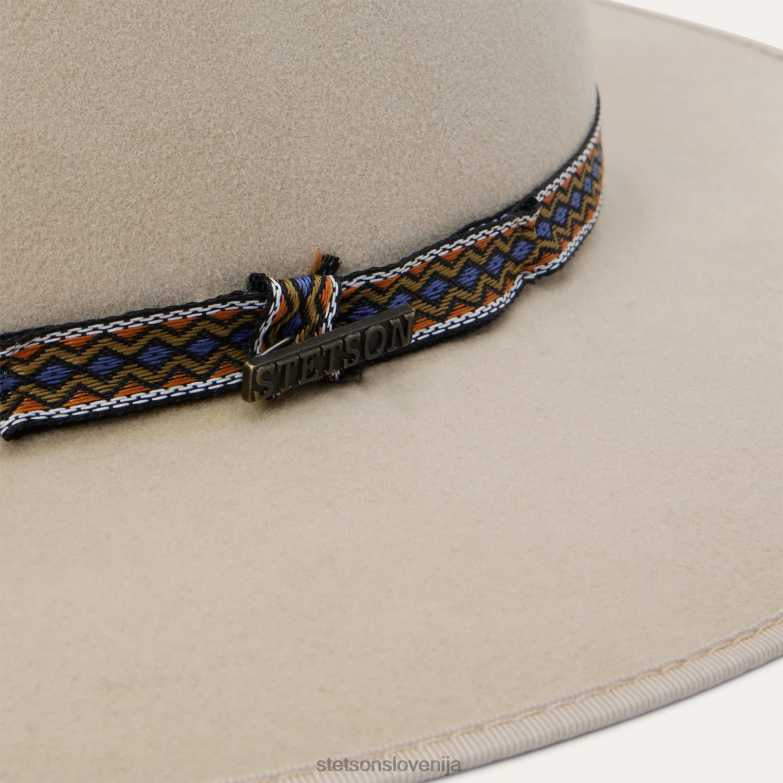 Stetson uniseks yancy zunanji klobuk Z6H8827 srebrnotrebušček pokrivala