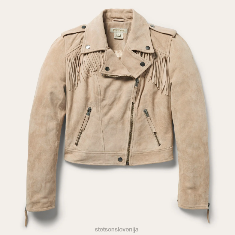 Stetson ženske vrhunska moto jakna iz semiša Z6H88540 porjavelost oblačila