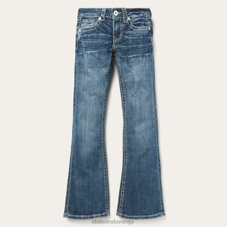 Stetson ženske 816 fit kavbojke z belim zadnjim žepom ''s'' Z6H88514 modra oblačila