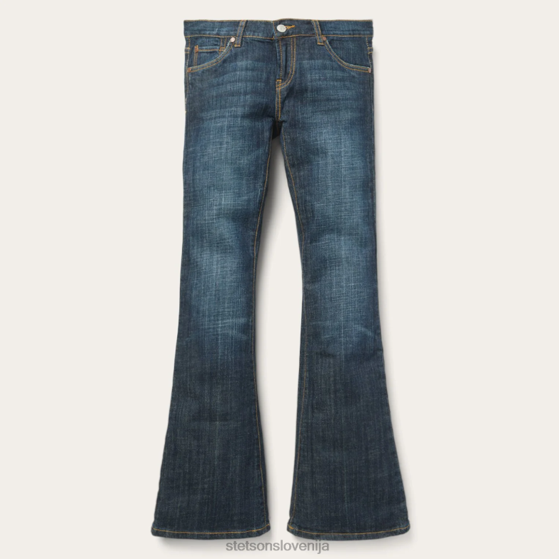 Stetson ženske 816 kavbojke klasičnega boot kroja v temnem pranju Z6H88513 modra oblačila