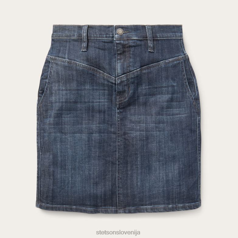 Stetson ženske krilo s 5 žepi iz temnega jeansa Z6H88520 modra oblačila