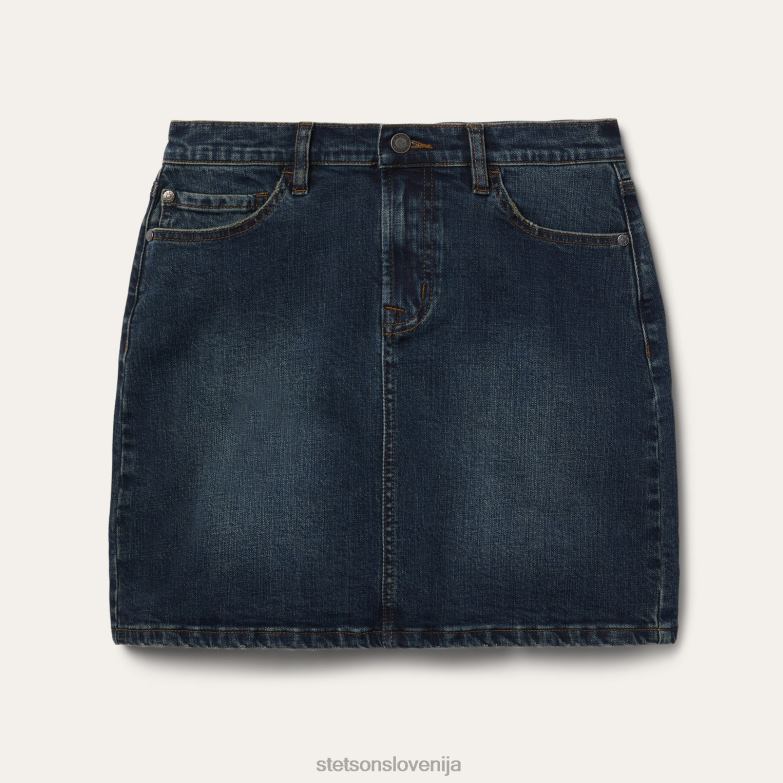 Stetson ženske raztegljivo krilo iz jeansa s 5 žepi Z6H88506 modra oblačila