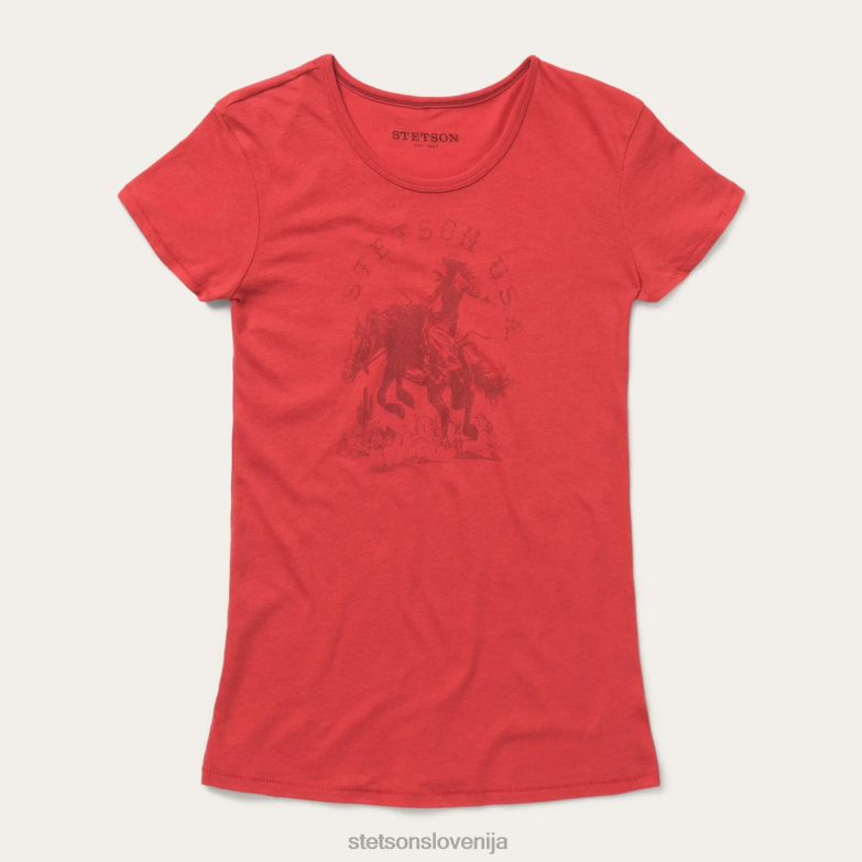 Stetson ženske majica s kaubojko Z6H88469 rdeča oblačila