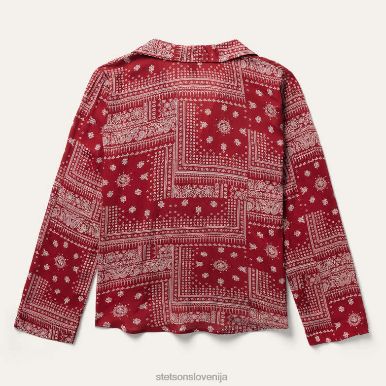 Stetson ženske bandana patchwork bluza Z6H88439 rdeča oblačila