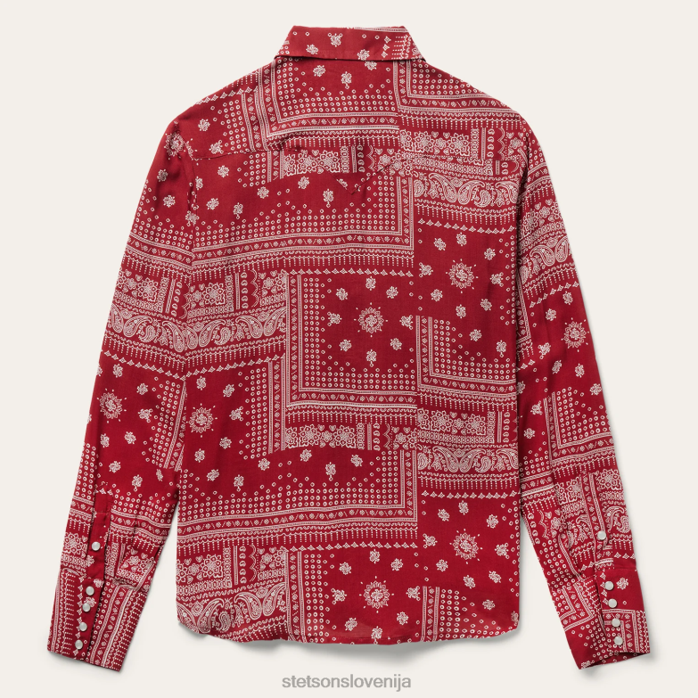 Stetson ženske bandana patchwork srajca Z6H88434 rdeča oblačila