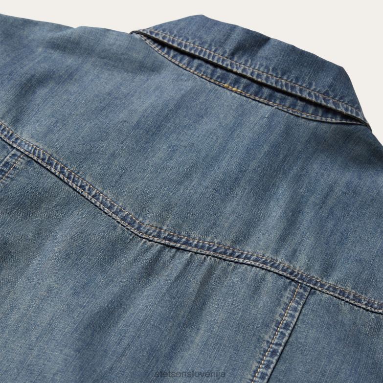Stetson ženske boyfriend fit denim srajca Z6H88446 modra oblačila