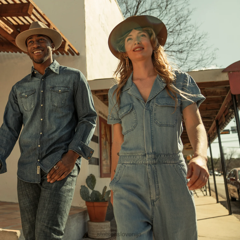 Stetson ženske kombinezon z zarezanim ovratnikom Z6H88459 modra oblačila