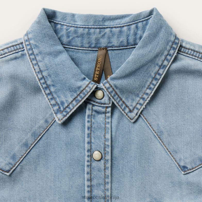 Stetson ženske ohlapna denim srajca Z6H88429 modra oblačila