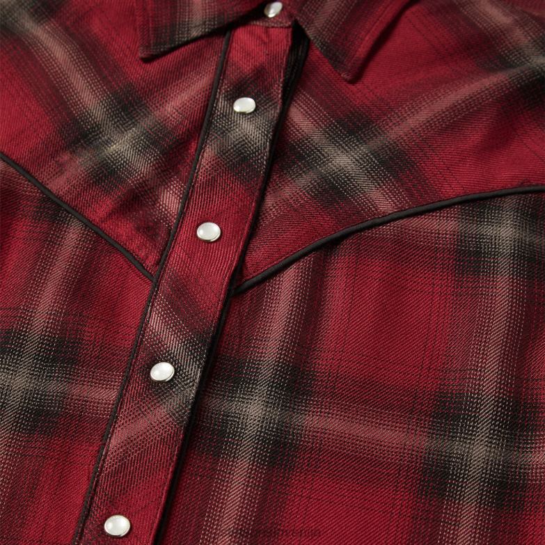 Stetson ženske western karirasto bluzo Z6H88457 vino oblačila