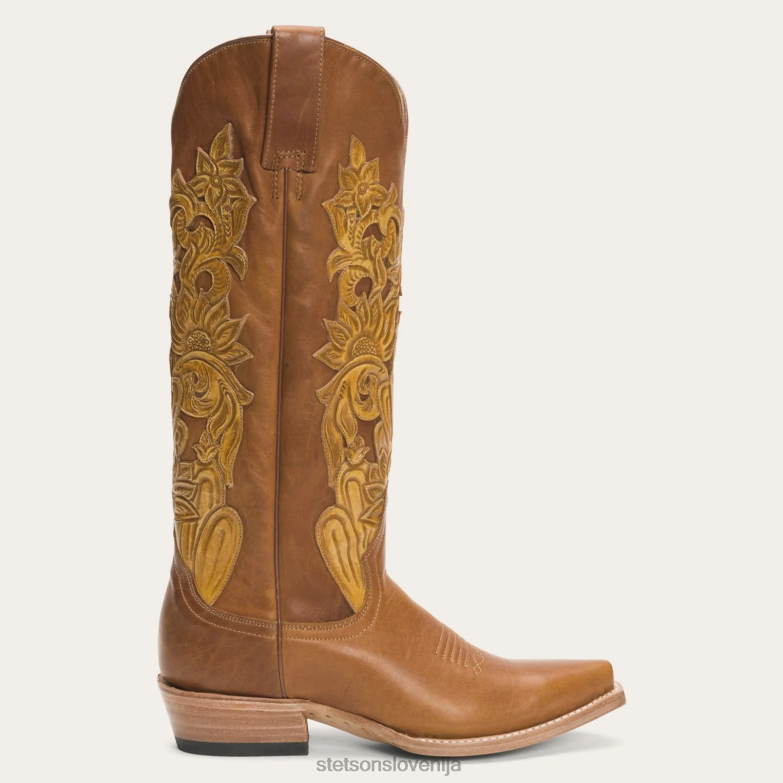 Stetson ženske Jules ročno obdelan usnjen škorenj Z6H88248 rjav obutev